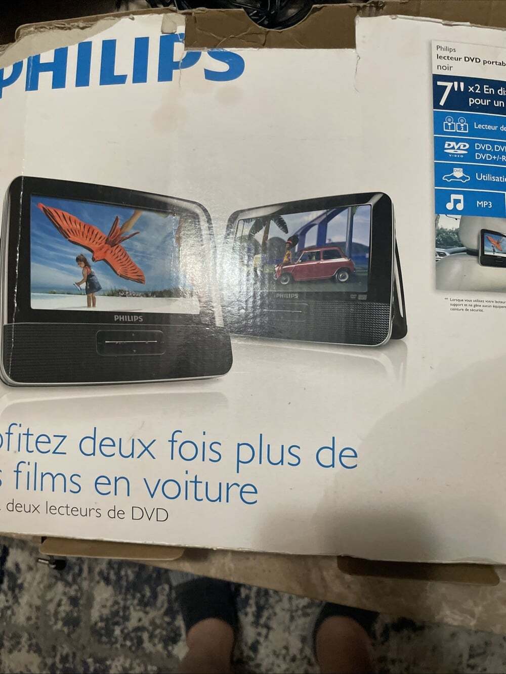 Duel Protable Phillips DVD Players For Car